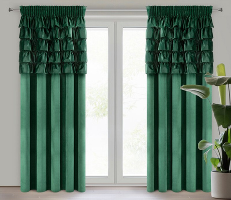 Zasłona Aura ciemnozielona 140x270