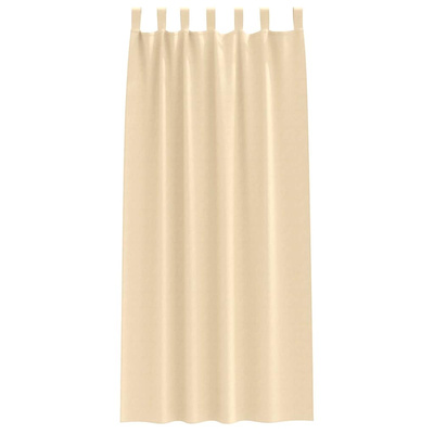 Firany blackout z kółkami 2 pcs Kremowy 245 x 140 cm Poliester