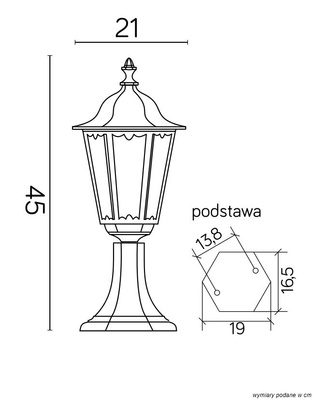Lampa ogrodowa stojąca K 4011/1/M