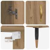 Highboard Dąb rzemieślniczy 69,5 x 34 x 180 cm