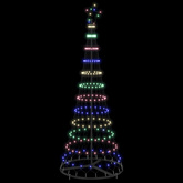 Choinka świąteczna LED z podstawą Wielokolorowe 184.5 cm Metal