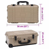 Twarda walizka piaskowy 56 x 35 x 23 cm Polipropylen i ABS