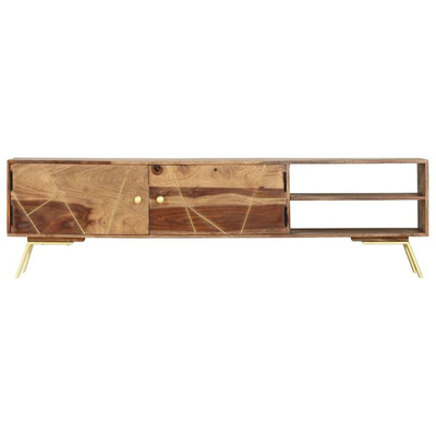 vidaXL Szafka pod TV, 140x30x40 cm, lite drewno sheesham