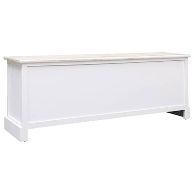 vidaXL Szafka pod TV, 108x30x40 cm, biało-jasnobrązowa, paulownia