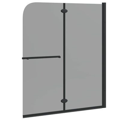Osłona prysznicowa Czarny 120 x 140 cm Szkło ESG i aluminium