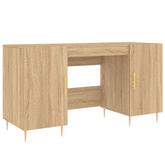 vidaXL Biurko, dąb sonoma, 140x50x75 cm, materiał drewnopochodny model standard