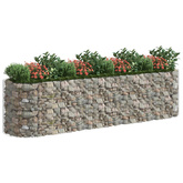 vidaXL Podwyższona donica gabionowa galwanizowane żelazo 400x100x100cm