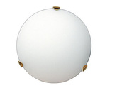 Plafon Pandora okrągły biały drewniano-szklany 30 cm 1-punktowy