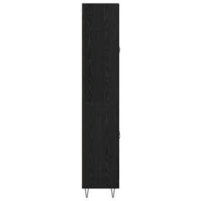 Highboard Czarny Dąb 69,5 x 34 x 90 cm Drewno inżynieryjne