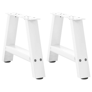 Nogi do stolika kawowego w kształcie litery A 2 szt. Białe 50x(30-31) cm Stal