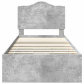 Ramka łóżka Betonowy Szary 90 x 200 cm Drewno inżynieryjne