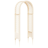 Różany łuk z kolcami Biały 97 x 43 x 218 cm PP
