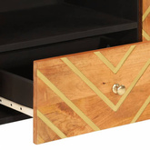 vidaXL Szafka pod TV, brązowo-czarna 105x33,5x46 cm, lite drewno mango