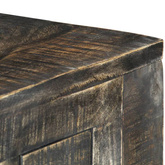 vidaXL Biurko, czarne, 110 x 50 x 75 cm, lite drewno mango