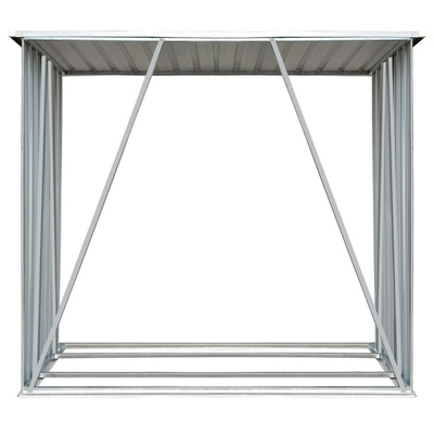 Wiata na drewno, stal galwanizowana, 163x83x154 cm, antracytowa