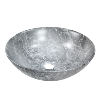 Umywalka nablatowa Tinos marmur szara mat  Invena