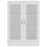 Witryna, biała, 82,5x30,5x115 cm, materiał drewnopochodny