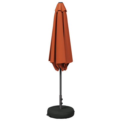 Parasol ogrodowy z podstawą 230 x 230 cm Poliester Prostokątny
