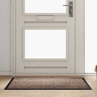 Dywanik drzwiowy Beżowy 60 x 40 x 1.2 cm Tkanina Teddy