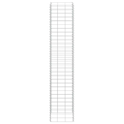 Wysokie donice gabionowe, 3 szt., 30x30x150 cm, żelazo