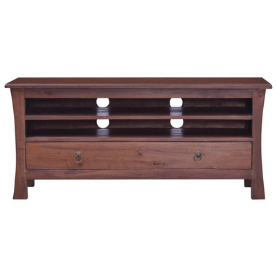 vidaXL Szafka pod TV, klasyczny brąz, 100x30x45 cm, drewno mahoniowe
