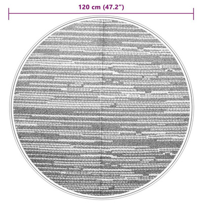 vidaXL Dywan na zewnątrz, brązowy, ?120 cm, PP