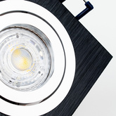 Punktowa oprawa sufitowa wpuszczana LED CERI 1 SQ Black IP20 kwadratowa czarny szlif EDO777138 EDO Solutions