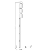 Lampa podłogowa złota FELLY