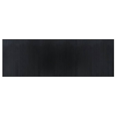 vidaXL Dywan prostokątny, czarny, 100x300 cm, bambusowy