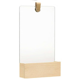 vidaXL Lustro ścienne z półką z litego drewna sosnowego, 23x39,5 cm
