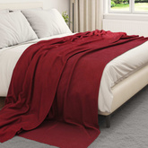 Koce narzutowe 6 pcs Bordeaux Czerwony 240 x 220 cm Polar