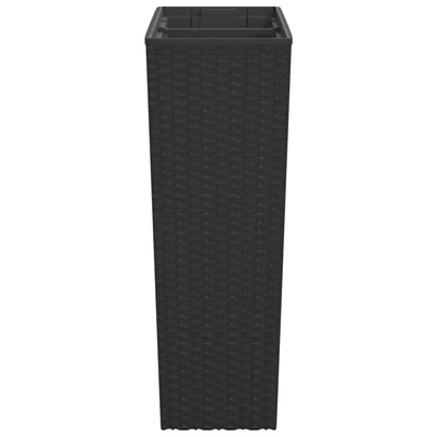 Donica z pojemnikiem wewnętrznym, antracyt, 12/44 L, rattan PP