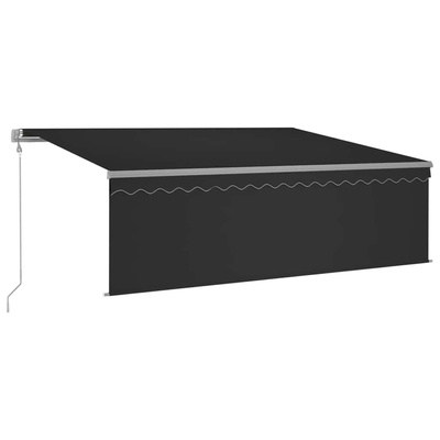 Automatycznie zwijana markiza, LED i czujnik wiatru, 4,5x3 m