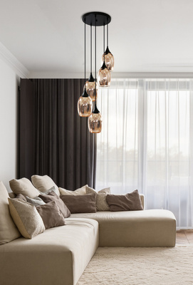 Lampa sufitowa wisząca złota 5xE27 MARINA 35-58027