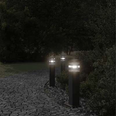 Zewnętrzna lampa stojąca, czarna, 50 cm, aluminium
