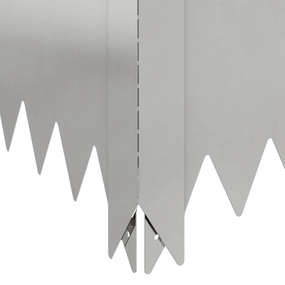 Krawężnik do trawnika 4 szt. 60 x 60 x 20 cm Stal srebrny