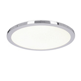 Plafon do łazienki PIXEL minimalistyczny – srebrny chromowany 40 cm - okrągły plafon LED z funkcją ściemniania 3000K 24W IP44