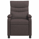 Fotel recliner Ciemny brąz tkanina