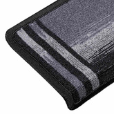 Samoprzylepne nakładki na schody 15 szt. 65x21x4cm czarno-szare