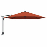 Parasolka ogrodowa terakota 248 x 248 x 148 cm Poliester i Stal