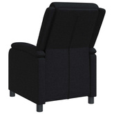 Fotel recliner Czarny tkanina