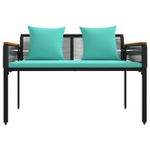 Ławka ogrodowa 2 -Seater 117 x 54 x 74.5 cm polirattan