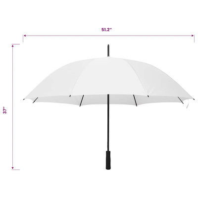 Parasolka biała, 130 cm