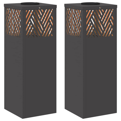 Słoneczna LED lampa na ścieżkę 2 pcs Czarny
