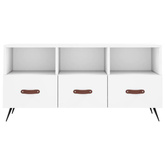 vidaXL Szafka pod TV, biała, 102x36x50 cm, materiał drewnopochodny wariant 5