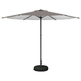 Parasol ogrodowy z podstawą 300 x 300 cm Poliester Prostokątny