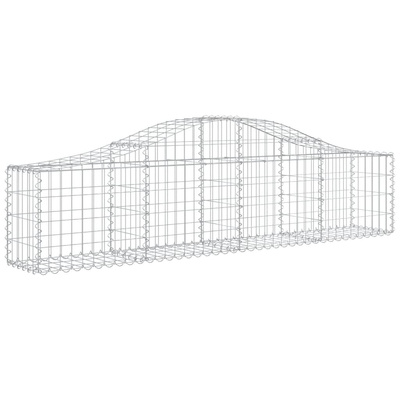 Kosze gabionowe, 11 szt, 200x30x40/60 cm, galwanizowane żelazo