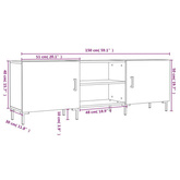 vidaXL Szafka pod TV, szarość betonu, 150x30x50 cm model standard
