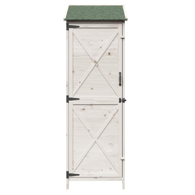 Shed ogrodowy Biały 59,5 x 56 x 176,5 cm Drewno Świerkowe