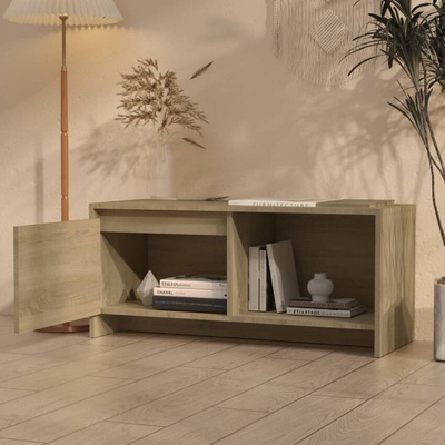 vidaXL Szafka pod TV, dąb sonoma, 90x35x40 cm, materiał drewnopochodny